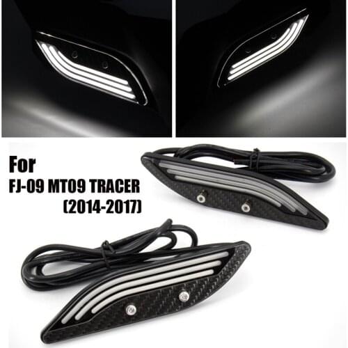 Motorcycle Hand Guard Decorative Lights Knuckle Guard LED Kit for YAMAHA MT09 TRACER FJ-09 MT-09 TRACER 2014 - 2017