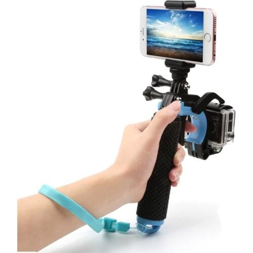 3 in 1 Floating Bobber Grip Pistol Trigger Monopod Holder Set for Gopro Hero 5 4 3+ Xiaomi Yi 4K SJCAM Camera Phone Accessories
