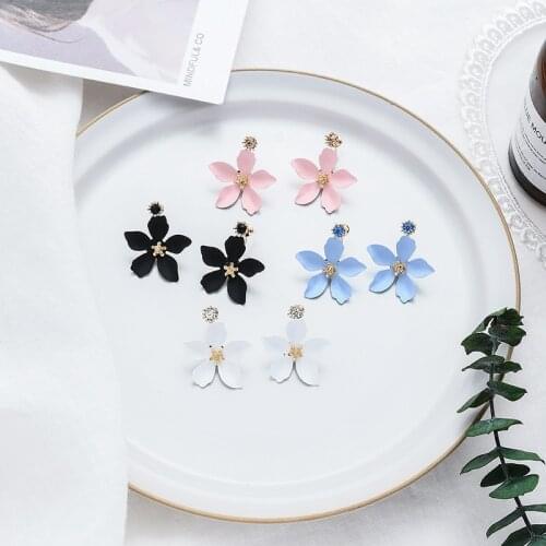 New Exquisite Flower Earrings Temperament Forest Girl Heart Earrings Fresh Party Women Fashion Gift Jewelry