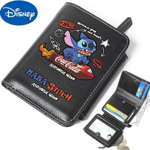 Original Disney Interstellar Baby Co-branded Stitch Stitch Personality Wallet Men And Women Multifunctional Leather Cowhide