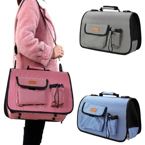 Portable Pet Foldable Handbags Cat Outdoor Travel Foldable Carrying Shoulder Bag Puppy Kitten Mesh Breathable Carrier Backpack
