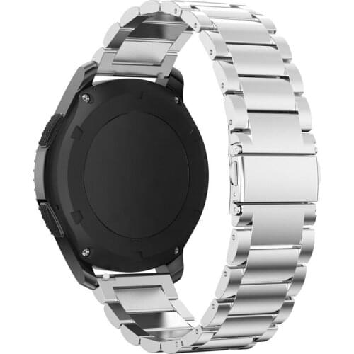 Strap Watchband For Samsung galaxy watch 4 40MM 44MM Watch4 Classic 42mm 46mm Watch Band 22mm 3 Beads Stainless Steel Metal