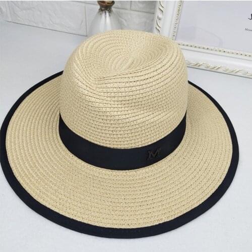 Summer Hat Fall Men Sun Protection Fashion Floppy Hats Adult Male Beach Cool Breathable Holiday Wide Brim Casual Straw Cap H157