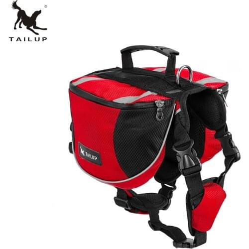 TAILUP New Arrival Dog Backpack For Hiking Pet Dog Outdoor Trainning Water Food Carry Bag