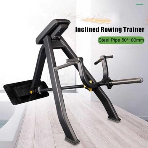 Gym Fitness equipment T-shape Rowing Machine With Barbell Sheet Back Muscle Exercise Large Comprehensive Training Device Workout