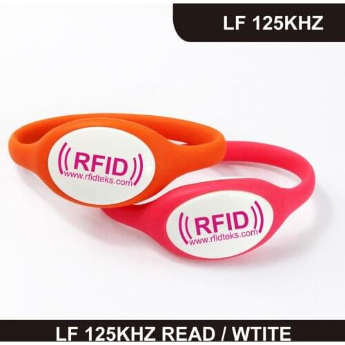 WB12 RFID Silicone Wristband/bracelet Tag, RFID Wristband RFID Bracelet with 125KHz READ or Wrtier Chip