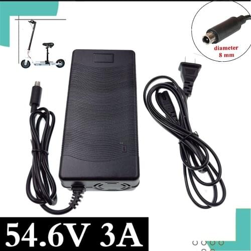 54.6V 3A 8MM Li-ion Battery Charger For 13S 48V electric bike lithium battery Charger i-walk Urban2 Electric bike plug EU/US/UK