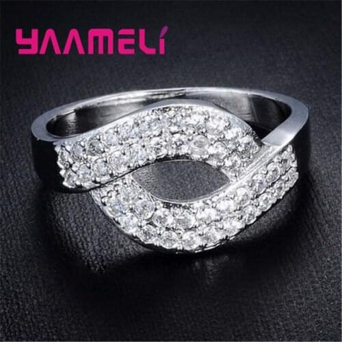 925 Sterling Silver Wedding Rings for Women Fine Jewelry Engagement with Dancing Cubic Zirconia Ring Party Accessories