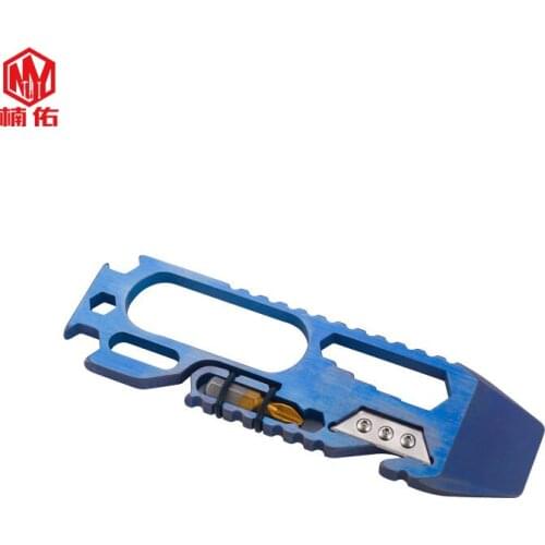 1PCS Multi-Function Crowbar Titanium Alloy Screwdriver Outdoor Portable Self-Defense Bottle Opener