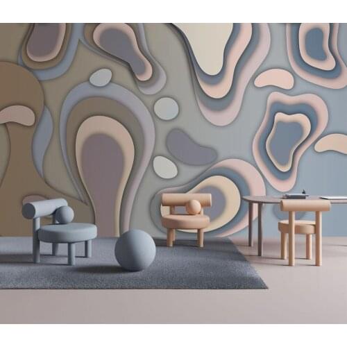 3d wal latest fashion modern fashion simple atmosphere super visual experience three-dimensional pastel color background wall m