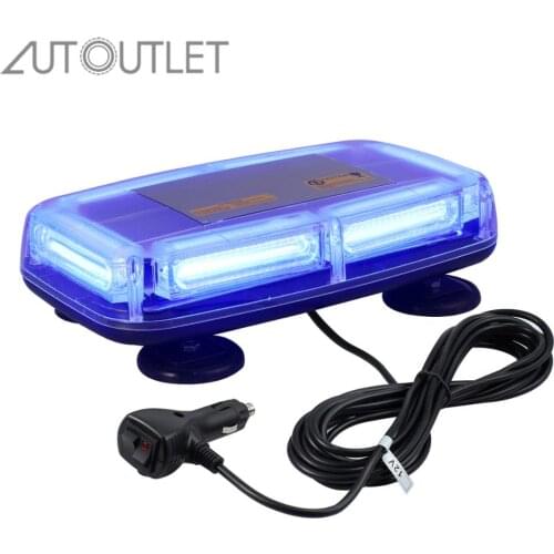 AUTOUTLET 12/24V 6-COB LED 4 Strobe Magnetic Emergency Bar Recovery Warning Strobe Light 60W with 5m Power Cable Control Switch