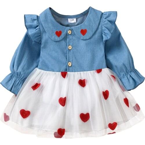 Cathery Denim Dresses For Babies