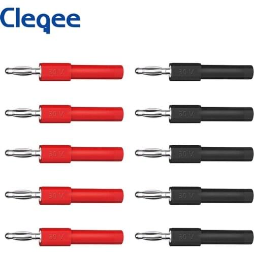Cleqee P7021 2pcs 4mm Male to 2mm Female Banana Plug Jack For Speaker Test Probes Converter Connectors