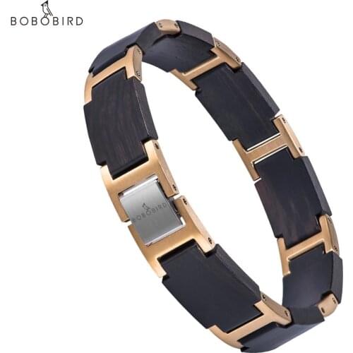 BOBO BIRD Wooden Bracelet Charms Men Women Wooden Bangle Jewelry Gift bracelet femme серьги женские Christmas GiftDropshipping