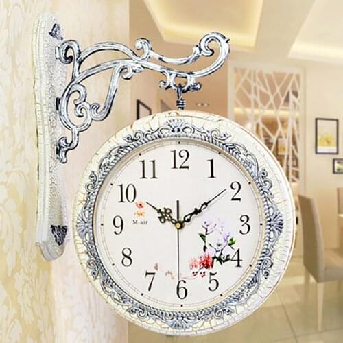Double Sided Wall Clock Living Room Clock Watch Mechanism Mute European Creative Guess Women Quartz Secret Stash Decor 50Q333