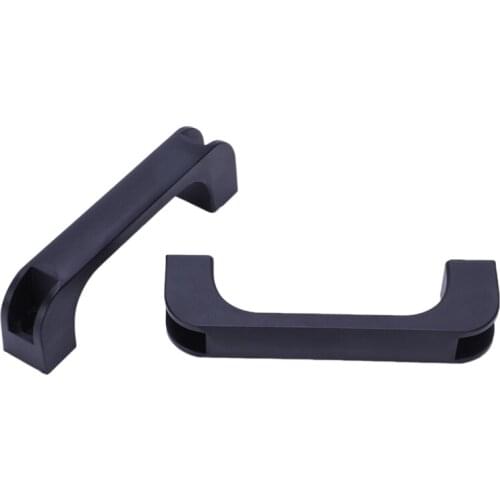 Hot 2 PCS D Shape Plastic Furniture Pull Handle Black