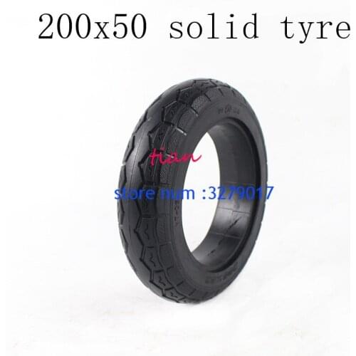 Hot Sale Good Quality Electric Scooter Tyre 200x50 Solid Tires Fit for Inflation Electric Vehicle Aluminium Alloy Wheel