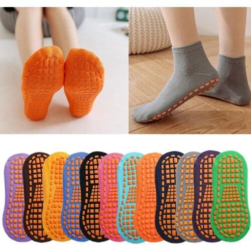 Cotton Kids Adults Anti-Slip Sock Trampoline Sock Cotton Breathable Short Socks Elasticity Sport Boy Girl Outside Child Socks