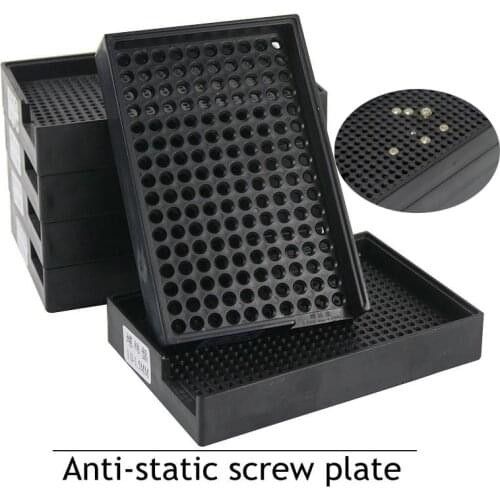 Screws box Anti-static screw plate 1.0 - 4.0 mm Black Count the screw box