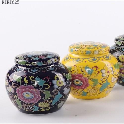 Creative Painted Tea Caddy Mini Compilation Sealed Cans Home Candy Jewelry Dried Fruit Coffee Bean Storage Box Home Decoration