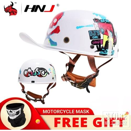 2021 NEW Motorcycle Helmet Retro Riding Helmet Motorbike Moto Biker Protection Gear Racing Scooter Half Helmet Motorcycle helmet