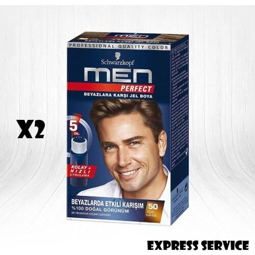 Natural Schwarzkopf Men Perfect professional shine Hair Dye 5mins for white hair color Permanent DIY Ammonia free hair coloring