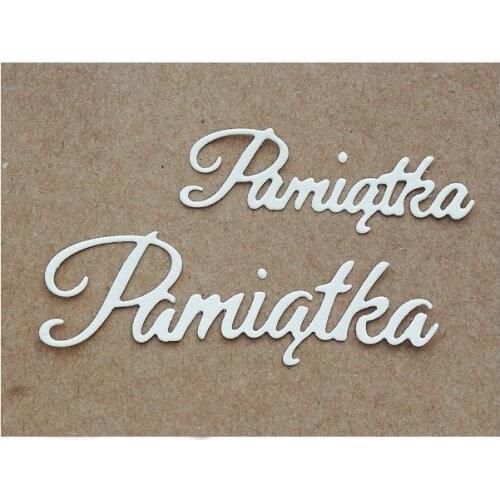 Pamiatka DIY Scrapbooking Cutting Die Polish Alphabet Handmade Decoration Embossing Stencil Craft Template Paper Card Making