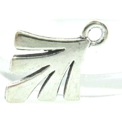 15pcs Antique Silver 23*17mm Plant Leaf Charms Pendant For Jewelry Making Bracelet Vintage Accessories