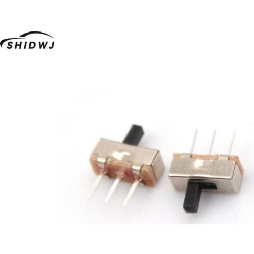 Interruptor On-off Mini Slide Switch SS12D00 SS12D00G3 3pin 1P2T 2 Position High Quality Toggle Switch Handle Length:3MM 10pcs
