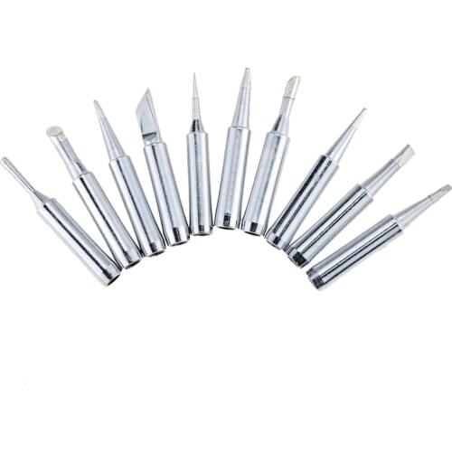 10pcs/lot 900M-T Soldering Iron Tips Silver Soldering Rework Station Head Electric Soldering Irons Welding Soldering Irons