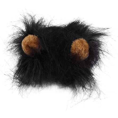 Pet Cat Dog Emulation Lion Hair Mane Ears Head Cap Autumn Winter Dress Up Costume Muffler Scarf Dropshipping