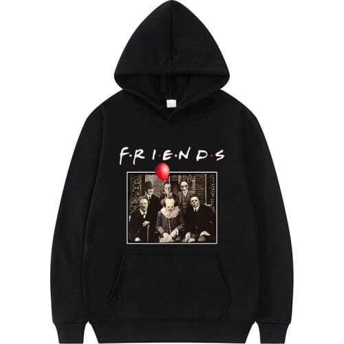 Horror Friends Pennywise Michael Myers Jason Voorhees Halloween Hoodie Men Women Fleece Cotton Hoodies Daily Casual Streetwear