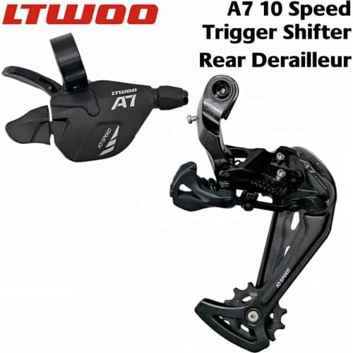 LTWOO Bicycle A7 10 Speed Groupset Trigger Shifter Lever Rear Derailleur for MTB Bike 10-Speed Cassette Sprockets 42T 46T 50T