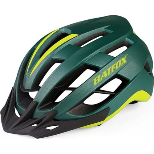 BATFOX Bicycle Helmet MTB Road Cycling Bike Ultralight Integrally-molded CE certification With Sun Visor Men Women Bike Helmet