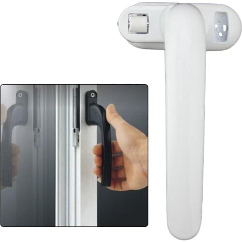 1Set Durable Metal Doors Lock Handle Sliding Window Handles Security Hasp for Home Hardware Accessories Left/Right Adjustable