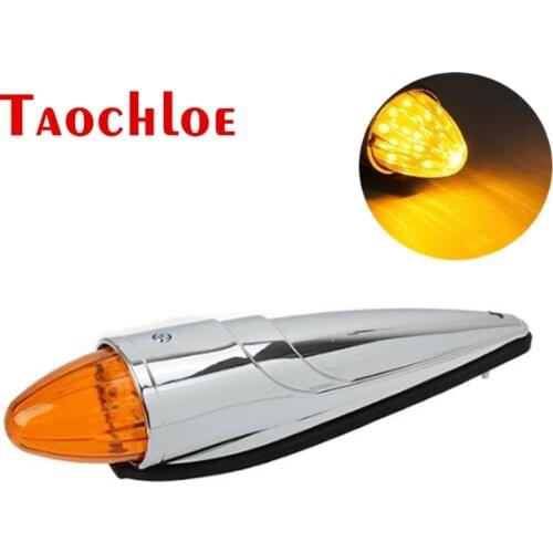 1Pc 17 LED Lamp 12V 24V Truck Cab Side Lights Turn Signal Car Roof Signaling Marker Lights Lighting White Amber Fog Lamps