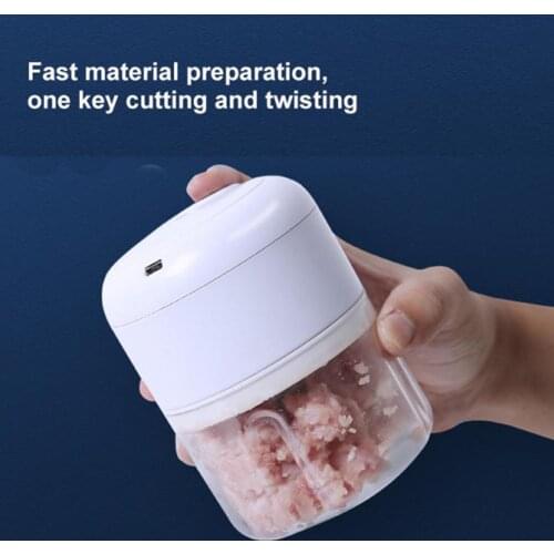 250ml Wireless Electric Garlic Masher Press Mincer Vegetable Chili Meat Grinder Mini USB Rechargeable Food Chopper Kitchen Tools