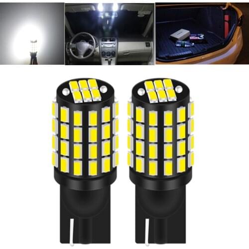 2x Super Bright 54SMD T10 LED W5W Car dome Light for infiniti fx35/octavia/seat leon 5f/l200 mitsubishi/hyundai ix35/scenic 2