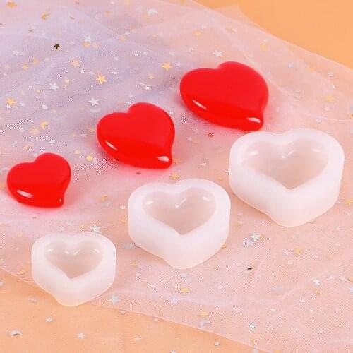 3 Pcs Heart Shape Silicone Casting Resin Molds For DIY Crystal Epoxy Pendants Jewelry Findings Tools Uv Epoxy Moulds Handmade