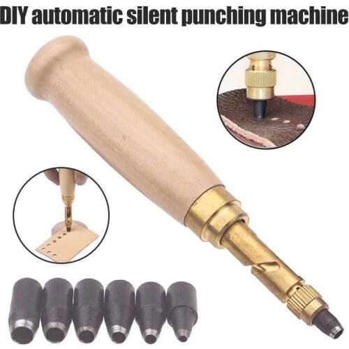 Automatic Belts Punch Replaceable Mute Rotary Punching Punchers Leather Punch Watch Craft Tool Hole Punch Screw Drill Tip Die
