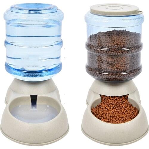 3.75L Dog Cat Large Automatic Feeder Drinker Food Water Dispenser Pet Bowl Dish