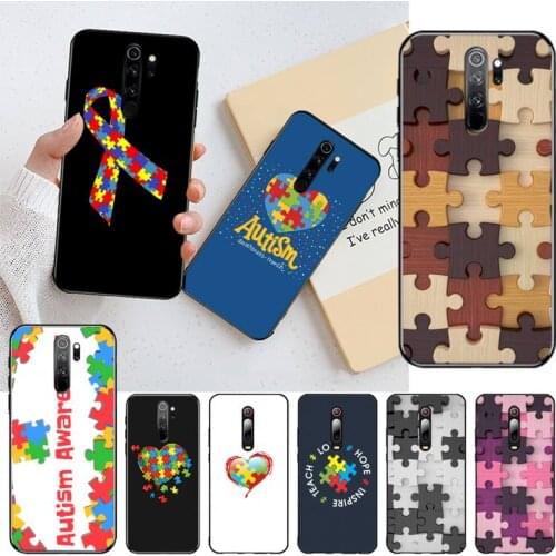 Puzzle Autism Awareness Coque Shell Phone Case for Redmi Note 9 8 8T 8A 7 6 6A Go Pro Max Redmi 9 K20