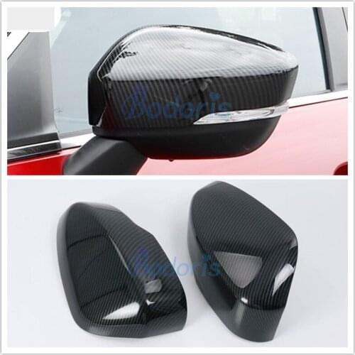 For Mitsubishi Eclipse Cross 2018 2019 2020 Carbon Fiber Color Rear View Cover Auto Side Mirror Overlay Sticker Accessories