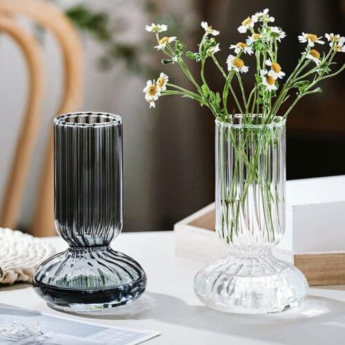 Home Vase Home Decor Glass Vase Glass Container Living Room Decoration Flower Pot Hydroponic Flower Arrangement Art Ornaments