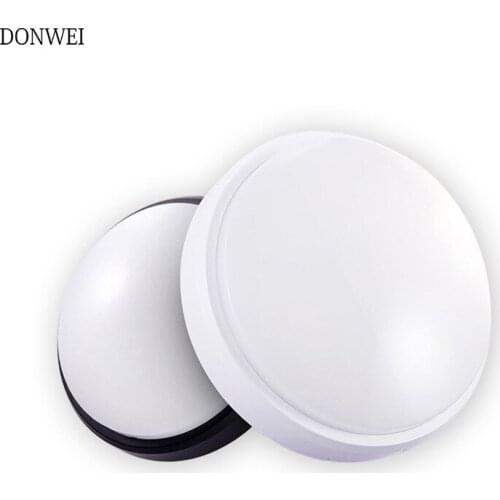 DONWEI 12W 15W Waterproof IP65 LED Porch Lights Surface Mounted Outdoor Wall Light Round Oval Bathroom Bedroom Indoor Lighting