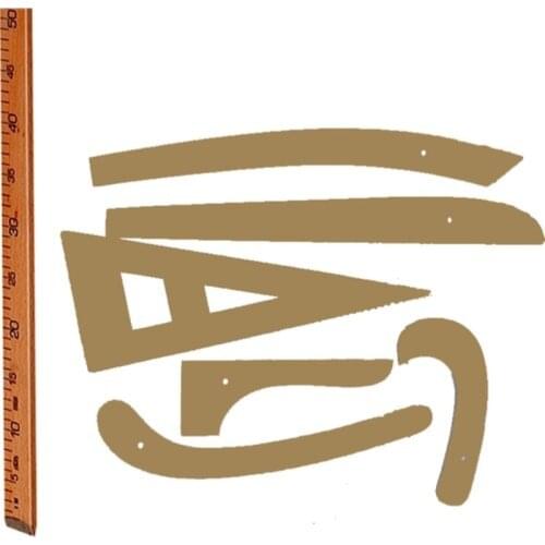 İşkur Hobby Hand Tools Machine Tailor Model Builder Textile 7 Pieces Wooden Ruler Riga 700miter Set Free Fast Shipping From Turkey