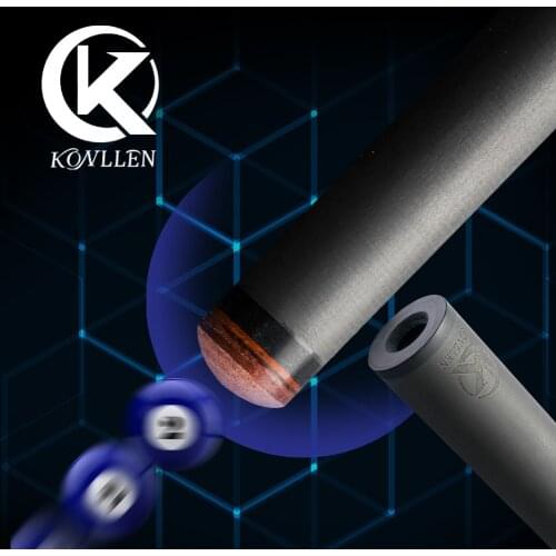 KONLLEN Carbon Shaft 12.5/12.9mm Hell Fire Tip 3/8*9 Wavy Pin Joint Carbon Fiber Pool Cue Single Shaft Technology Cue Stick Kit