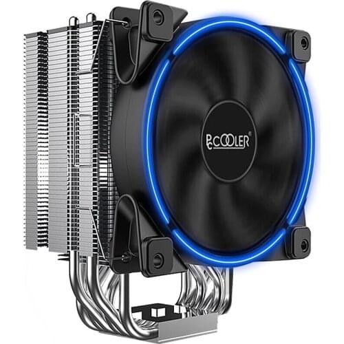 Pccooler New GI-R66U TDP240W 6x6mm Heatpipe CPU Cooler 120mm LED fan For AMD AM4 AM3 AM2 Intel LGA 775 1155 1156 For CPU Cooling