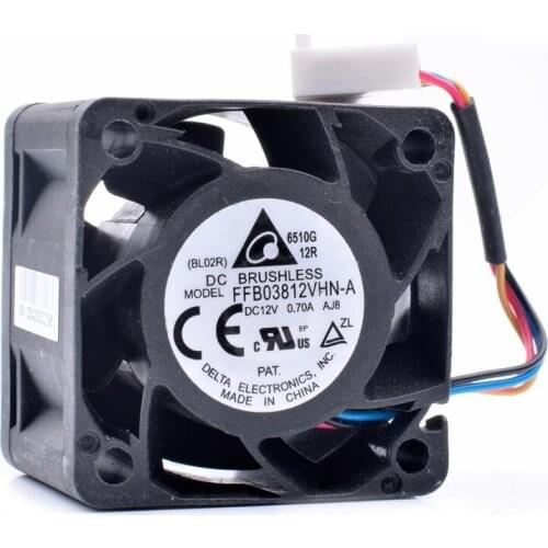 Original FFB03812VHN-A 3.8cm 3828 38mm 38x38x28mm 12V 0.70A server power cooling fan