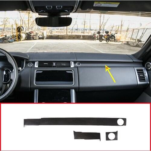 Real Carbon Fiber Passenger Decoration Trim For Range Rover Sport RR Sport 2014-2019 Left Hand Drive Accessories